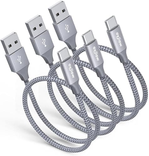 0.5m 3Pack Short USB C Cable, USB to Type C Charger Cable 3A Fast Charging