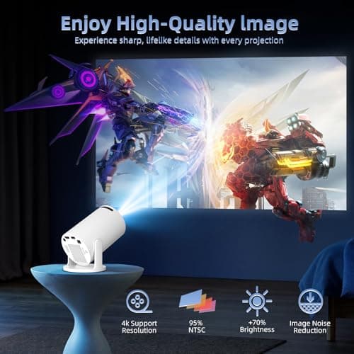HY300Pro+ 2026 Ultra Smart Projector Built-in Android 14 Apps,12000 Lumens — view 3