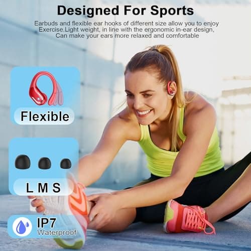 Ordtop Wireless Earbuds,Wireless Headphones Running 75H Headphone for Sport — view 6