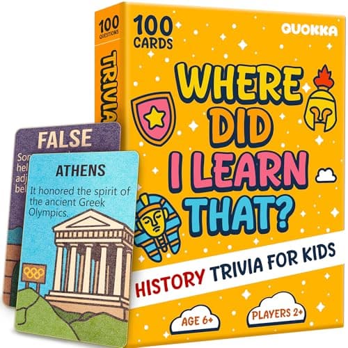 Quokka Trivia Card Games for Kids 6 8 Year Olds - Educational Family Games
