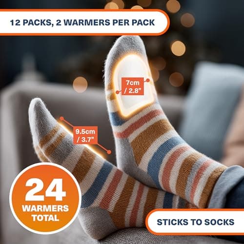 Bramble - Adhesive Toe Warmers (12 Pairs, 24 Total) - Ultra-Thin Stick-On Patches for Shoes and Boots - Air-Activated & Odour-Free - Up to 10 Hours of Heat — view 5