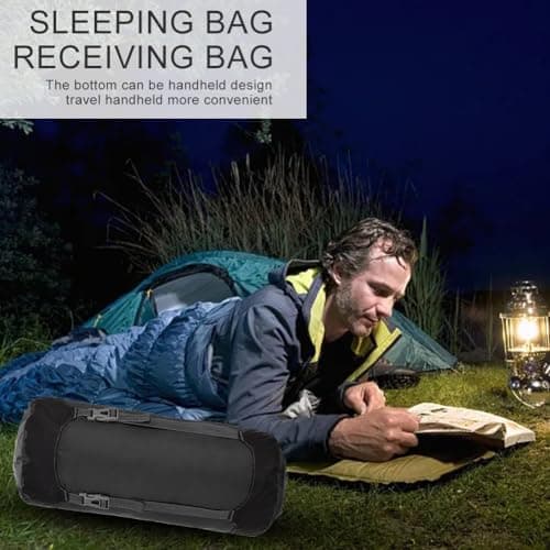 Compression Stuff Sack for Sleeping Bag,8L/15L/25L/35L Lightweight Waterproof Compact Compression Nylon Stuff Sack StorageBag,Travel Compression Bag for Camping,Backpacking,Clothes Storage (Black, S) — view 4