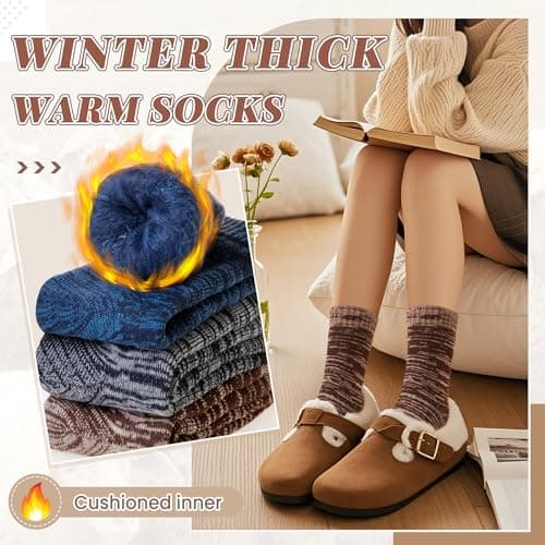 SeeyAN Winter Thermal Socks For Women Men Warm Ski Heated Insulted Socks — view 3