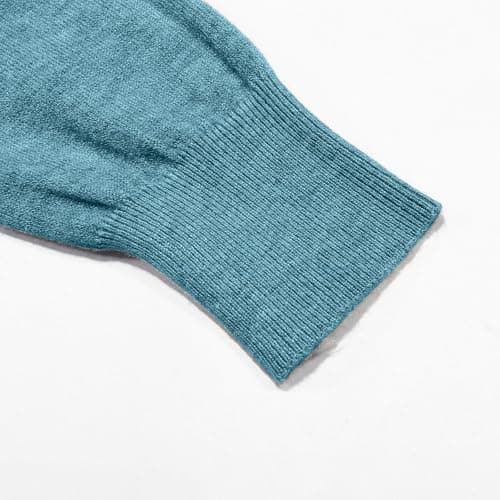 Women's Wool Blend Crewneck Pullover Sweater Long Sleeve Thermal Base Layer Top for Travel and Hiking (Sky Blue, S) — view 5