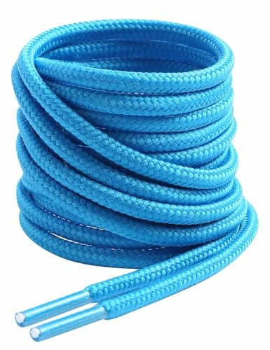 VSUDO 140 cm Round Turquoise Blue Boot Laces, Blue Trainer Laces, 1 Pair