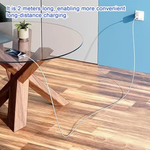 Wemoralix USB C to USB C Cable 60W 2M, 4Pack Type C Charger Cable for Fast Charging Compatible with Smartphones, Fast Charger USB C Charging Lead — view 3
