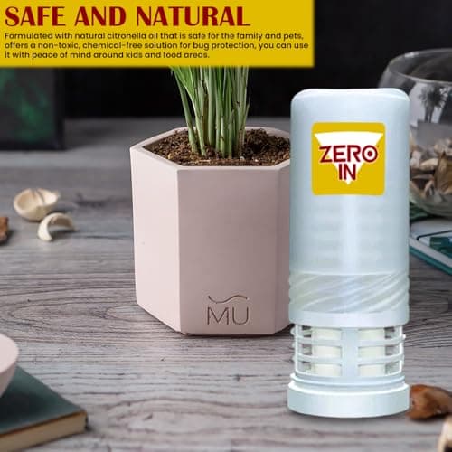 Pack of 2 Zero In Natural Citronella 60 Day Adjustable Diffuser Indoor and Outdoor Insect Repellent Long Lasting Fresh Fragrance Bee Safe Formula Ideal for Home Garden Patios Conservatories and Travel — view 6