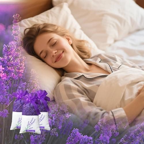 20PCS Lavender Bags Empty Sachet Bag, Purple Drawstring Lavender Sacks for Wardrobes, Muslin Sachets Bag for Fill Dried Lavendar Flower, Freshener Scent Organza Gauze Pouches for Drawers — view 3