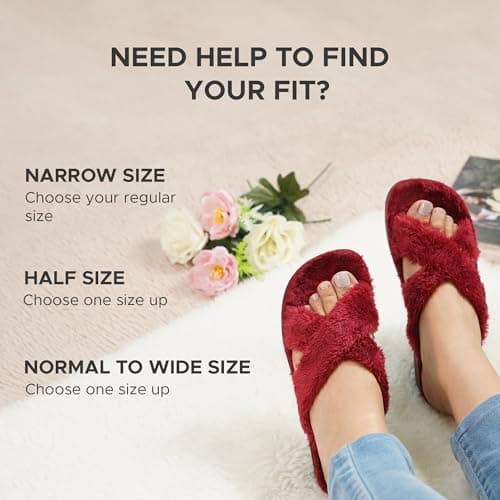 AEROTHOTIC Open Toe Slippers for Women Outdoor Arch Support Sandals Planter Fasciitis Relief Comfortable Soft Footbed & Stylish Straps with Non-Slip Sole Travel Fashion Slides Footwear, Lola Maroon, 3 — view 4