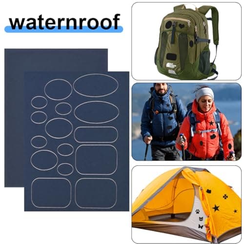 LICQIC Down Jacket Repair Patches, 6 Pieces Navy — view 4