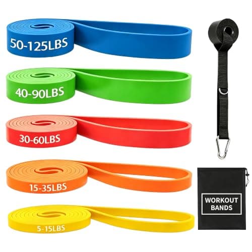Resistance Bands for Working Out, 5 Levels Pull Up Assist Bands Set