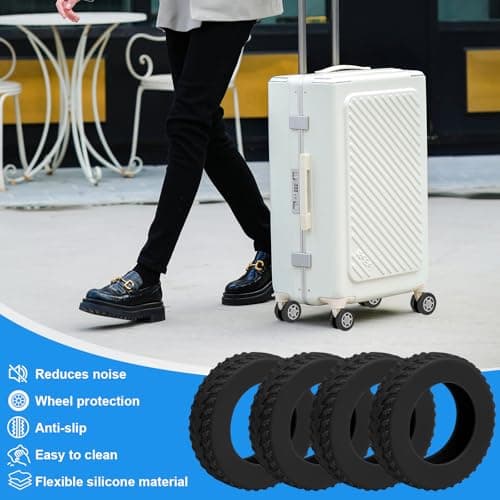 Hexizexi 16 Pcs Silicone Suitcase Wheel Protectors Suitcase Wheel Covers — view 6