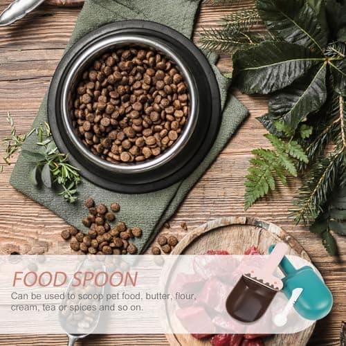 2pcs Cat Food Scoop with Deep Bowl Capacity, Portable ABS Spoon — view 4