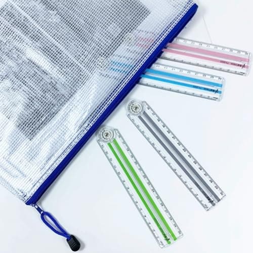 5Pcs A4 Plastic Wallets File Folders Zip Lock Bags Document Wallet File Zipper Bags for Office Home School Supplies (A4-5Pcs) — view 5