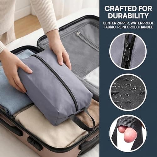 8-Piece Shoes Bags for Travel Set Travels Shoe Bag with Zipper — view 3