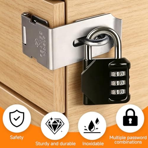 2 Pcs Small Luggage Locks, Heavy Duty Combination Padlocks with Code — view 6