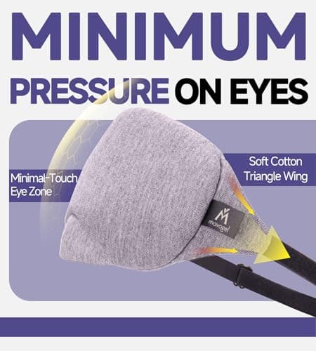 Mavogel Cotton Sleep Eye Mask, Light Blocking with Adjustable Nose Bridge — view 5
