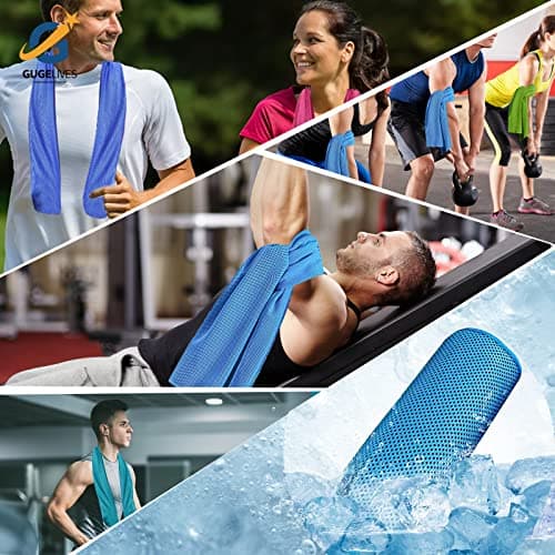 GUGELIVES [6 Pack Cooling Towel, Ice Sports Towel, Cool Towel for Instant Cooling,for Yoga, Travel, Golf, Gym,Camping, Fitness, Running, Workout & More Activities (35"x12") — view 6