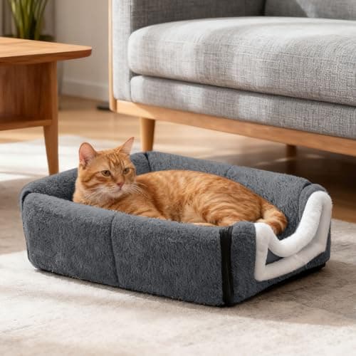 Winter Heated Cat Bed with Adjustable Temperature Control Detachable Semi Enclosed Design Arched Roof for Indoor Comfort Ideal Small Medium Breed Winter Home Travel Use (A, One Size) — view 5