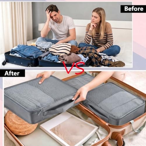 6 PCS Large Packing Cubes, Lightweight Luggage Packing Organizers Cubes — view 6