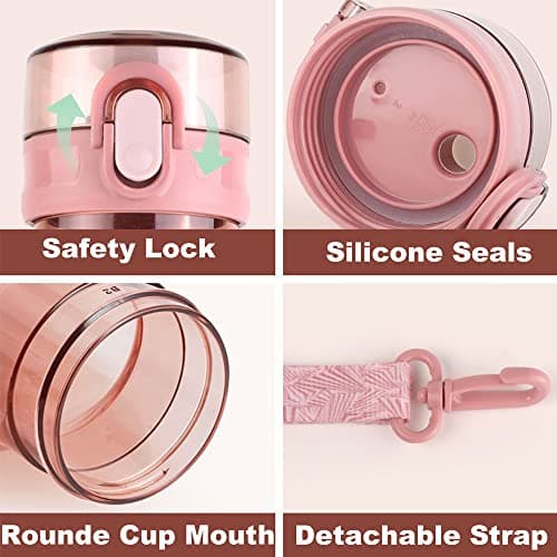 DSYSC Sports Water Bottle 700ml, Leakproof and BPA Free Drinks Bottle, Gym Water Bottle, Waterbottle for Travel Picnic Camping Hiking (Pink) — view 5