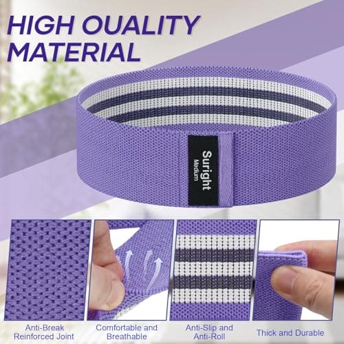 Suright Resistance Bands, Exercise Band with Set 3, Fabric Resistance Bands — view 2