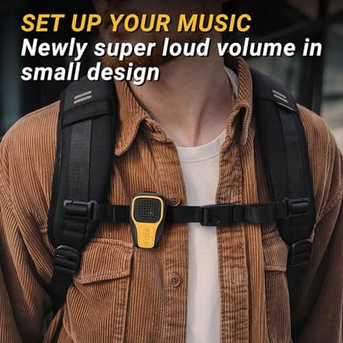 Plyisty Wearable Bluetooth Speaker, Magnetic Clip On Small Wireless Water Proof Portable Speakers, Built in Mic, Up to 12 Hours Battery Life — view 4