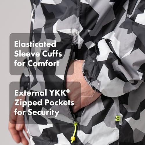 Mac in a Sac Origin II Waterproof Packable Jacket Unisex, White Camo, XXL — view 4