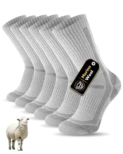 SockWaddles Merino Wool Hiking Socks for Men & Women, 3 Pairs