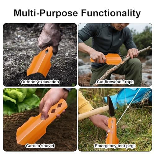 OIHCAZ Camping Backpacking Trowel, Ultralight Stainless Steel Shovel Survival Equipment, Lightweight Small Trowels Tools for Hiking, Gardening — view 4