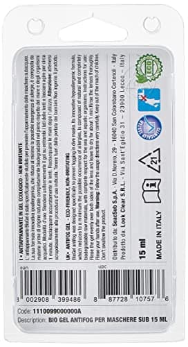 Seac Biogel Seac Biogel antifog, 100% natural with immediate action on any kind of masks, goggles for diving, snorkeling or swimming - Transparent, None — view 3