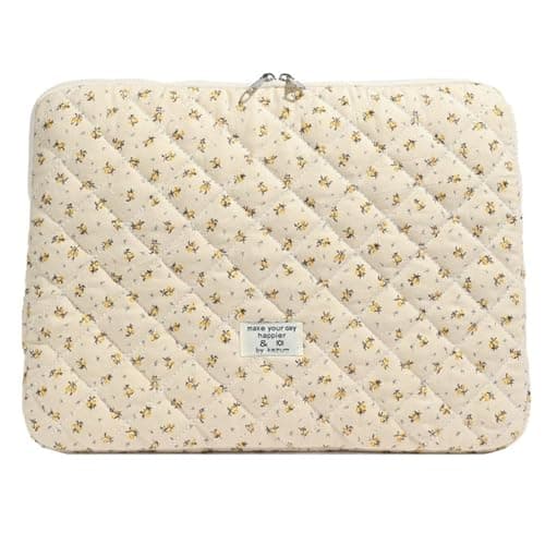 TUXCAXI Stylish Laptop Sleeves With Scratch-Resistant Zipper For Travel Enthusiasts Macbooks Sleeve 13 Inch Soft Cotton Lining Computer Cases For Laptops, Yellow, 11-inch