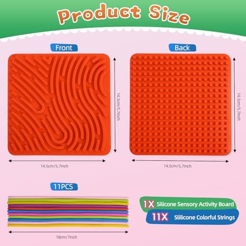 Sensory Activity Board,Adhd Toys for Kids 5.7inch with 11Strings&Travel Bag — view 2