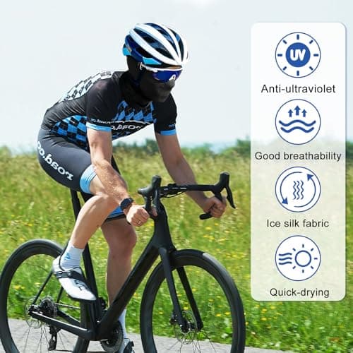 wadafen Motorbike Balaclava Motorcycle Silk Summer UV Protector — view 3