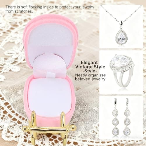 Majatou Portable Jewelry Ring Box, Baby Carriage Decor (Roseate) — view 3