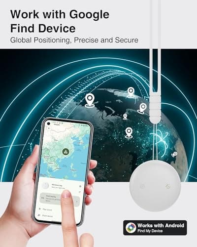 Bluetooth Tracker Tag for Android - Smart Tag 4 Pack Compatible with Google Find My, Find Hub(Android Only), Tracker Devices, Item Finder for Key Luggage Suitcase Wallet Bike, Replaceable Battery — view 2