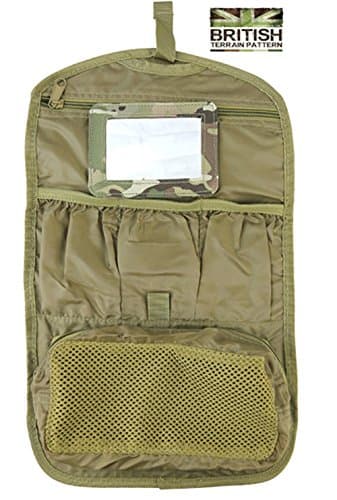 Kombat British Army Combat Zip Compact Hanging Camo Travel Shave Wash Kit Roll Bag — view 6