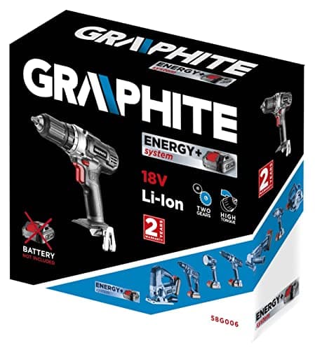 Graphite 58G006 Drill, Screwdriver, Battery, 18 V Li, 55 W, 18 V, Black, One Size — view 3