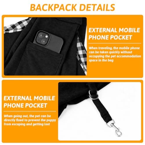 Puppy Sling Carrier for Small Dogs up to 7.5kg for Walking/Travel/Shopping — view 4