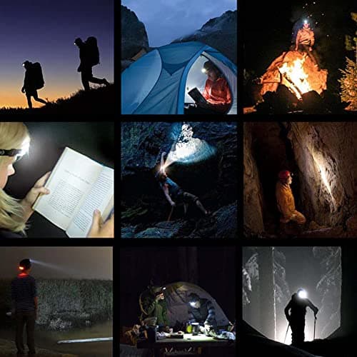 ALINUOYQ Waterproof Headlights Lighting Adjustable Head Flashlight Mini Night Headlamp Outdoor Camping Travel Hiking for Adult