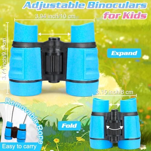 Toys for 3-8 Year Old Boys Blue Binoculars for Kids Age 4 5 6 7 Kids Binoculars Toys Gifts for Boys Children Birthday Present Age 3 4 5 6 7 8 — view 3