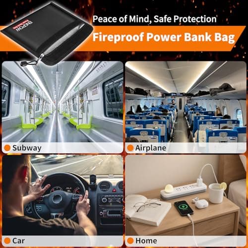 ENGPOW Fireproof Organizer Travel Safe Bag, Portable Electronic Carry Case — view 5