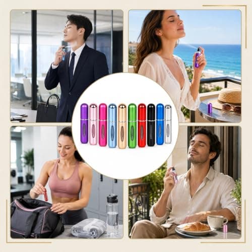 Mini Perfume Refill Bottles, 10 Pack 5ml Travel Perfume Bottle for Holiday — view 6