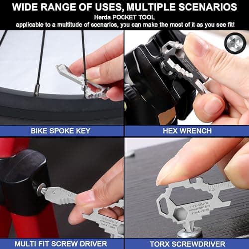 Herda Keychain Multitool – EDC Tool with 17+ Functions Gifts| Small Bottle Opener keychain with Screwdriver,Wrench,and Box Cutter for Travel,Outdoor,Everyday Use Gifts for Men Dad Gifts–TSA Safe — view 4