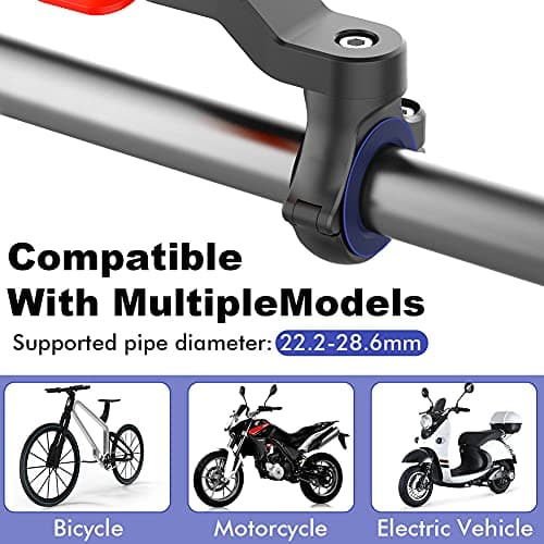 Modonghua 360° Rotatable Phone Riding Navigation Support Bike Motorcycle Phone Mount, Phone Holder for Motorcycle Bike Scooter Handlebar, with Adapter Quick Release, for Most 4.7-7.2inch Phone — view 3