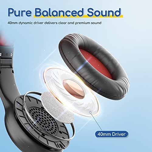 EarFun Kids Headphones Wired with Mic, 85/94dB Volume Limit — view 6