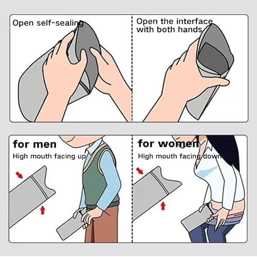 Disposable Urine Bags Women, Pee Bags for Men and Children (12, 700ml) — view 5