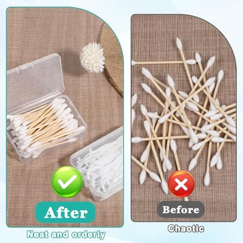 2PCS Cotton Swab Holder for Travel, Floss Picks Case — view 6