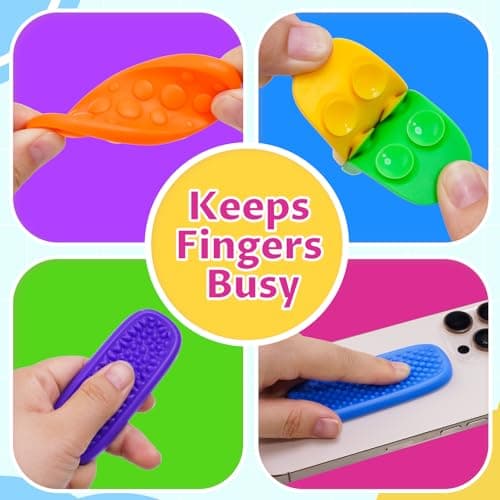 NiToy 8-Pack Silicone Sensory Fidget Toys with Suction Cups — view 3