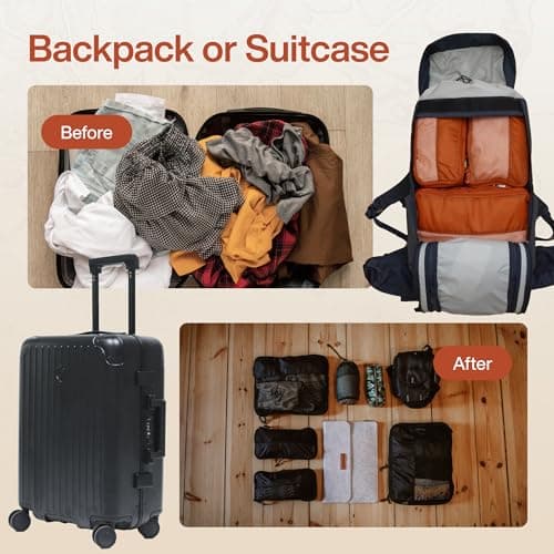TRAVEL DUDE Compression Packing Cubes, Travel Luggage Organisers, 4 Pcs Set — view 6